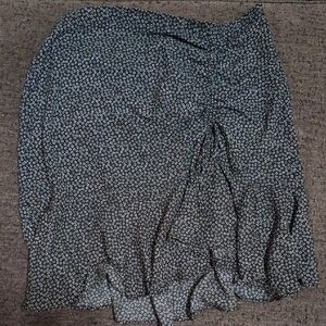 Max Studio Black Patterned Skater Skirt